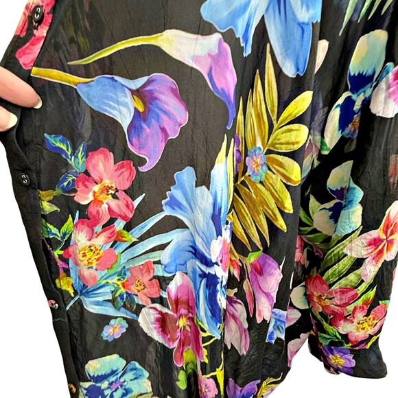 Johnny Was Aruba Maeve Tunic Top Blouse Cover Up Plus 1X **FLAW** - Picture 4 of 8